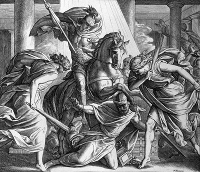 Expulsão de Heliodoro de Julius Schnorr von Carolsfeld