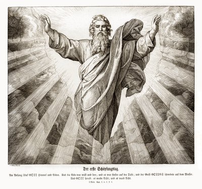 Primeiro dia da criação, Gênesis de Julius Schnorr von Carolsfeld