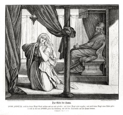 a oração de Hannah de Julius Schnorr von Carolsfeld