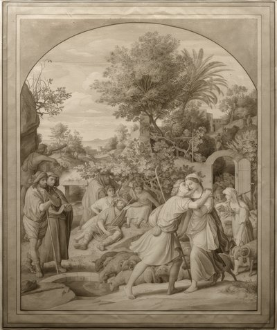 Jacob e Rachel no poço de Julius Schnorr von Carolsfeld