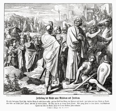 Jeroboão e Rehoboam de Julius Schnorr von Carolsfeld