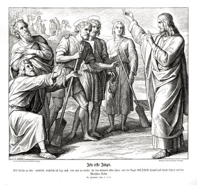 Jesus e Natanael, Evangelho de João de Julius Schnorr von Carolsfeld