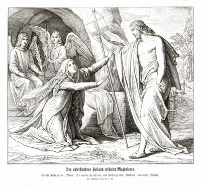 Jesus aparece a Maria Madalena, Evangelho de João de Julius Schnorr von Carolsfeld