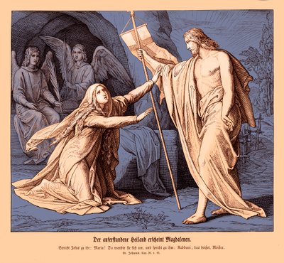 Jesus aparece a Maria Madalena, Evangelho de João de Julius Schnorr von Carolsfeld
