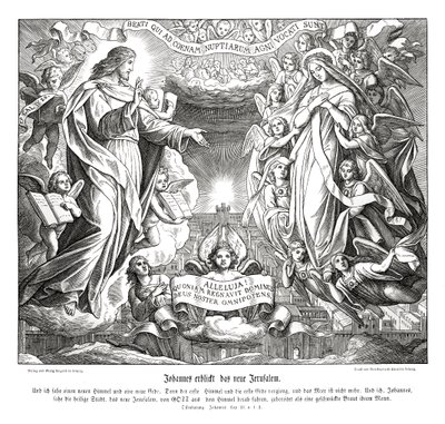 A visão de João da nova Jerusalém, Apocalipse de Julius Schnorr von Carolsfeld