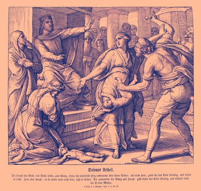 Julgamento de Salomão de Julius Schnorr von Carolsfeld
