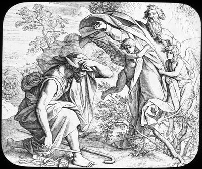 Moisés e o Arbusto Ardente, século XIX de Julius Schnorr von Carolsfeld
