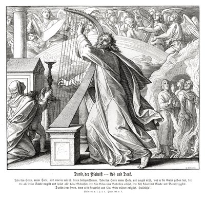 Salmos - louvor e agradecimento de Julius Schnorr von Carolsfeld