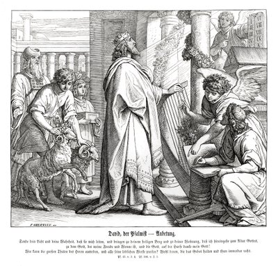 Salmos - adoração de Julius Schnorr von Carolsfeld