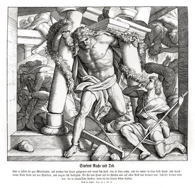 Vingança e morte de Sansão, juízes de Julius Schnorr von Carolsfeld