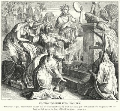 Salomão cai na idolatria de Julius Schnorr von Carolsfeld