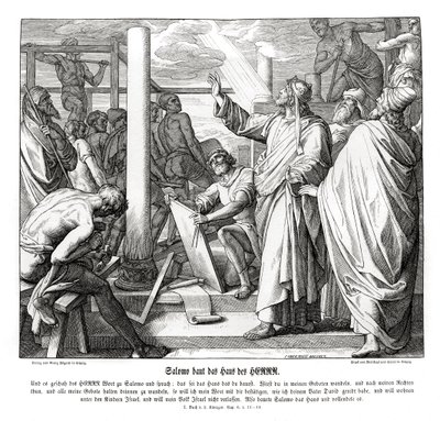 Salomão constrói a casa do Senhor de Julius Schnorr von Carolsfeld