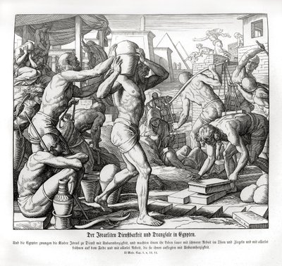 Os israelitas são escravizados no Egipto, Exodus de Julius Schnorr von Carolsfeld