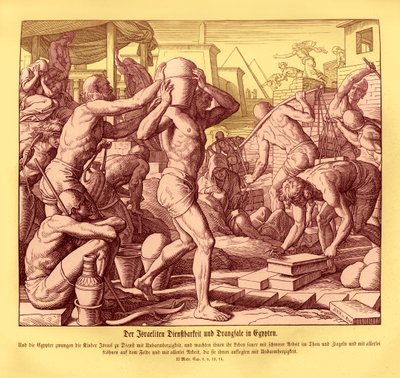 Os israelitas são escravizados no Egipto, Exodus de Julius Schnorr von Carolsfeld