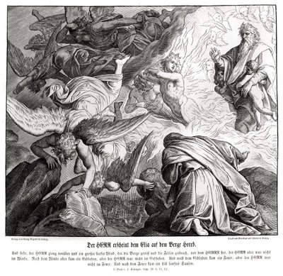 O Senhor aparece a Elias no Monte Horebe de Julius Schnorr von Carolsfeld