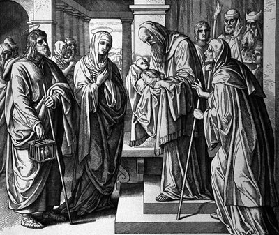 A apresentação do Menino Jesus no Templo de Julius Schnorr von Carolsfeld