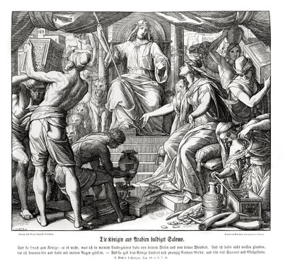 A Rainha de Sabá homenageia o Rei Salomão de Julius Schnorr von Carolsfeld