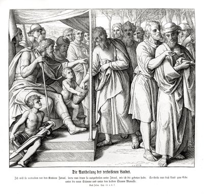 A divisão da terra prometida, Joshua de Julius Schnorr von Carolsfeld