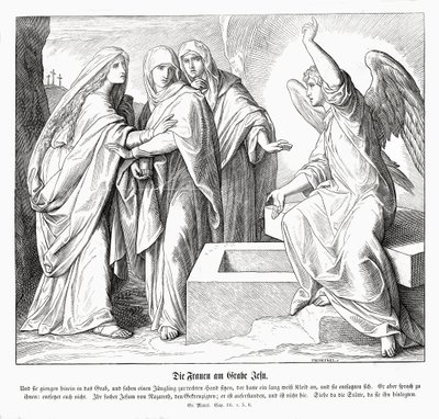 As mulheres no túmulo de Jesus, Evangelho de Marcos de Julius Schnorr von Carolsfeld