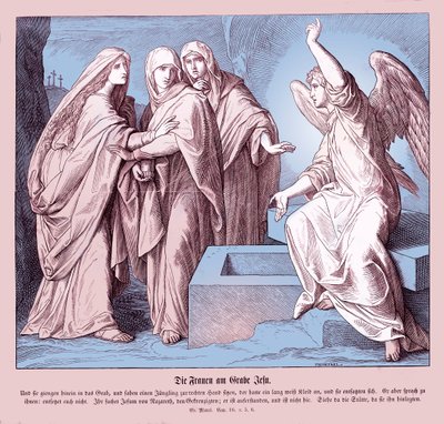 As mulheres no túmulo de Jesus, Evangelho de Marcos de Julius Schnorr von Carolsfeld