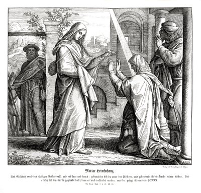 Visitação de Maria, Evangelho de Lucas de Julius Schnorr von Carolsfeld