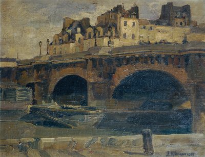Paisagem Parisiense com Pont Neuf de Julius Ullmann