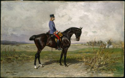 Franz Joseph, retrato equestre - Blaas de Julius von Blaas