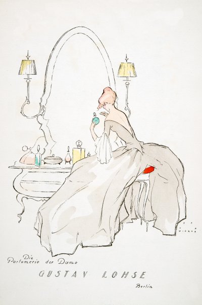 Anúncio para "Gustav Lohse, Berlin, de Styl, pub 1922 (pochoir print) de Jupp Wiertz