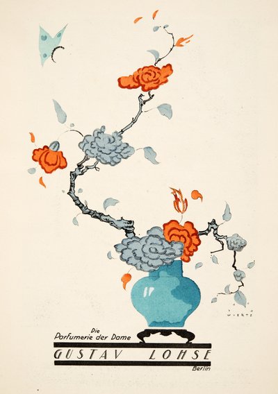 Propaganda para Gustav Lohse, Perfume para mulheres, de Styl, pub.1922 (pochoir print) de Jupp Wiertz