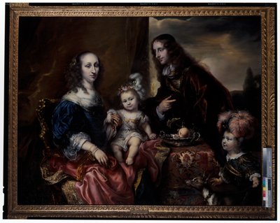 Retrato de uma família, que se diz ser o coronel John Hutchinson e a sua família de Jürgen Ovens