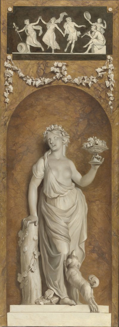 Pintura de papel de parede com bacchante de Jurriaan Andriessen