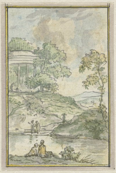 Paisagem com templo redondo de Jurriaan Andriessen