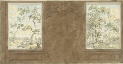 Projecto para a parede da sala de Jan de Groot, Keizersgracht 187 de Jurriaan Andriessen