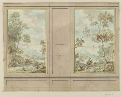Desenho de projecto para uma parede de quarto de Jurriaan Andriessen