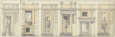 Seis desenhos para uma parede decorativa de Jurriaan Andriessen