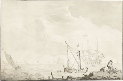 Navio de guerra na praia de Jurriaan Cootwijck