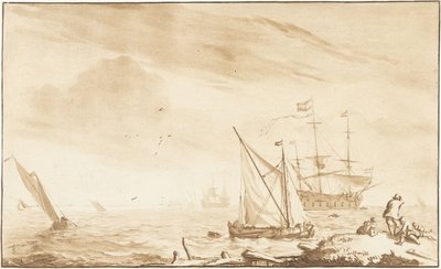 Navio de guerra na praia de Jurriaan Cootwijck
