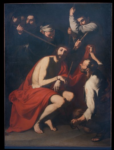 Cristo zombado e coroado com espinhos, c.1638 (óleo sobre tela) de Jusepe de Ribera