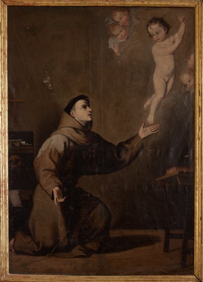 Museu Paroquial. Pintura. Santo António de Pádua (San Antonio de Pádua). Cópia de José Ribera. Óleo sobre tela. Século XVII. de Jusepe de (c.1590 1652) (after) Ribera
