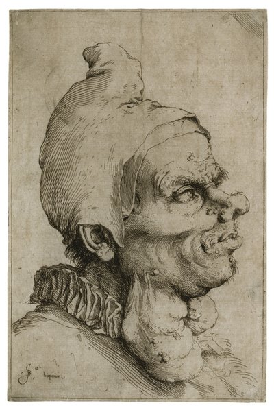Grande cabeça grotesca, c.1622 de Jusepe de Ribera