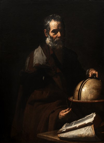 Filósofo com um globo (Anaxágoras?) de Jusepe de Ribera