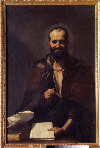 Representação de Archimede (ca. 287-212 BC) Pintura de Jusepe de Ribera dit Lo Spagnoletto (ca. 1590-1652) Sol do século XVII. 125x81 cm Madrid, Museu do Prado de Jusepe de Ribera