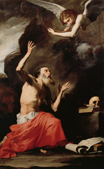 São Jerônimo e o anjo do julgamento de Jusepe de Ribera