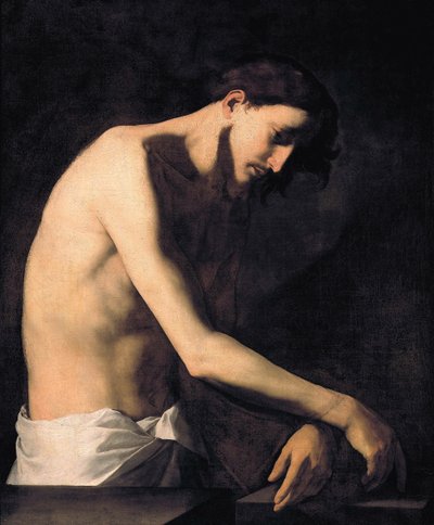 A Flagelação de Cristo par Ribera, Jose, de (1591-1652). Óleo sobre tela, tamanho : 99x81, c. 1620, Galleria Sabauda, Torino de Jusepe de Ribera