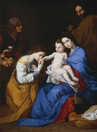 A Sagrada Família com os Santos Ana e Catarina de Alexandria, 1648. de Jusepe de Ribera