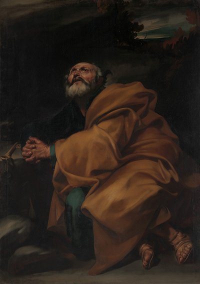 As Lágrimas de São Pedro, c. 1612-13. de Jusepe de Ribera