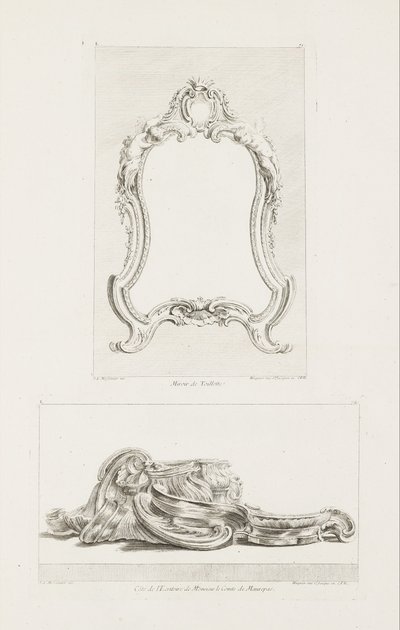 Espelho de toalete., Espelho de sanita, 5ª Placa de Juste Aurèle Meissonnier