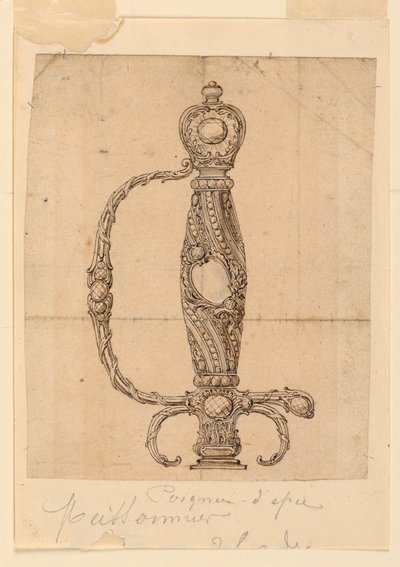 Projeto para um punho de espada de Juste Aurèle Meissonnier