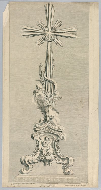 Projeto para uma cruz de altar de Juste Aurèle Meissonnier