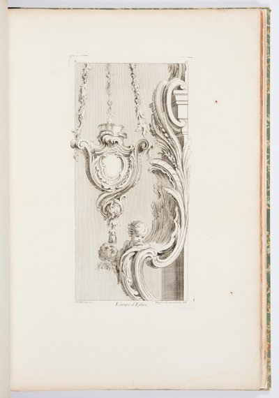 Lâmpada de Igreja, prato 83, de Oeuvres de Juste-Aurèle Meissonnier (Obras de Juste-Aurèle Meissonnier) de Juste Aurèle Meissonnier